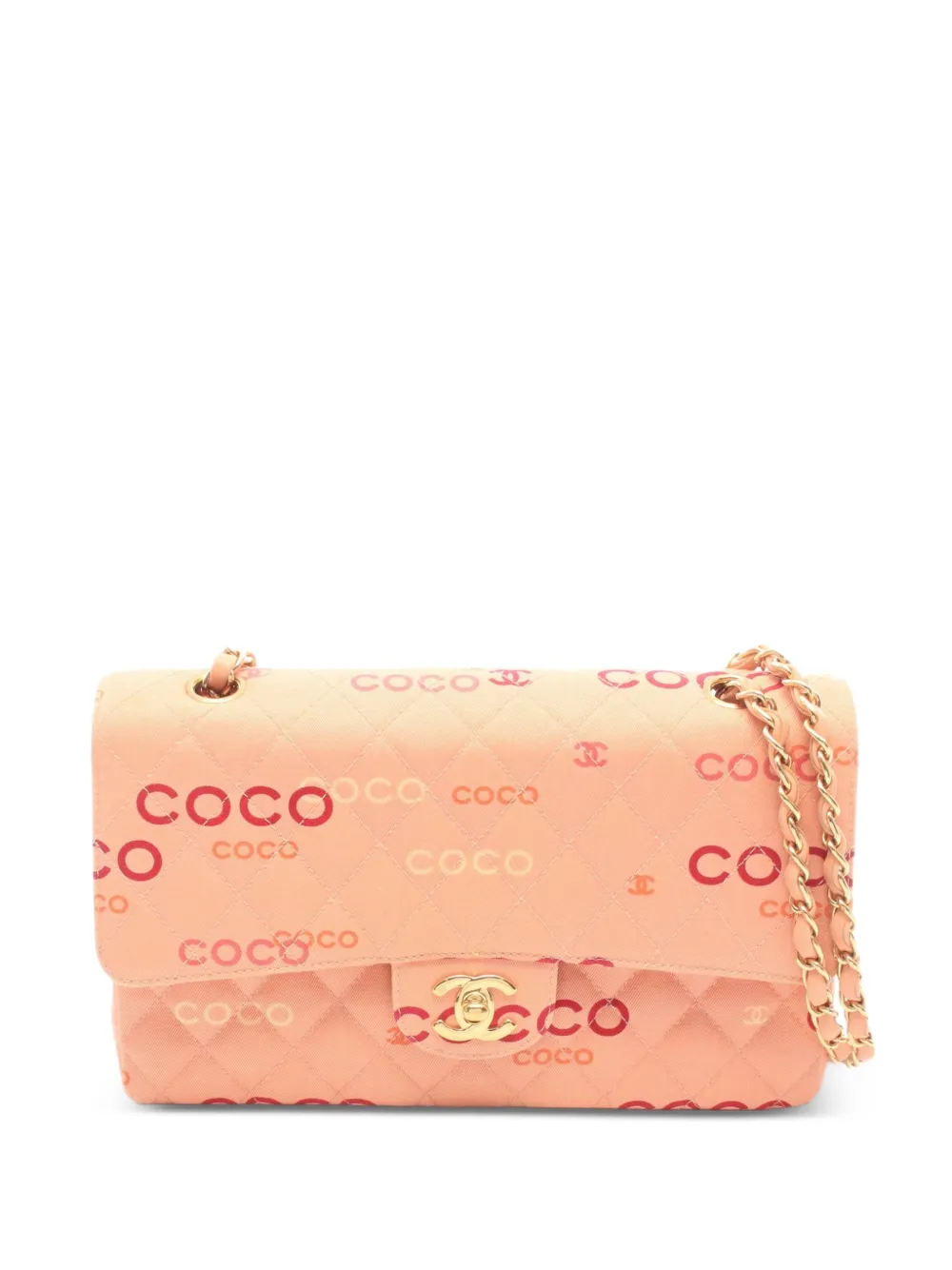 CHANEL Pre-Owned 2002-2003 Coco print matelassé shoulder bag - Rosa