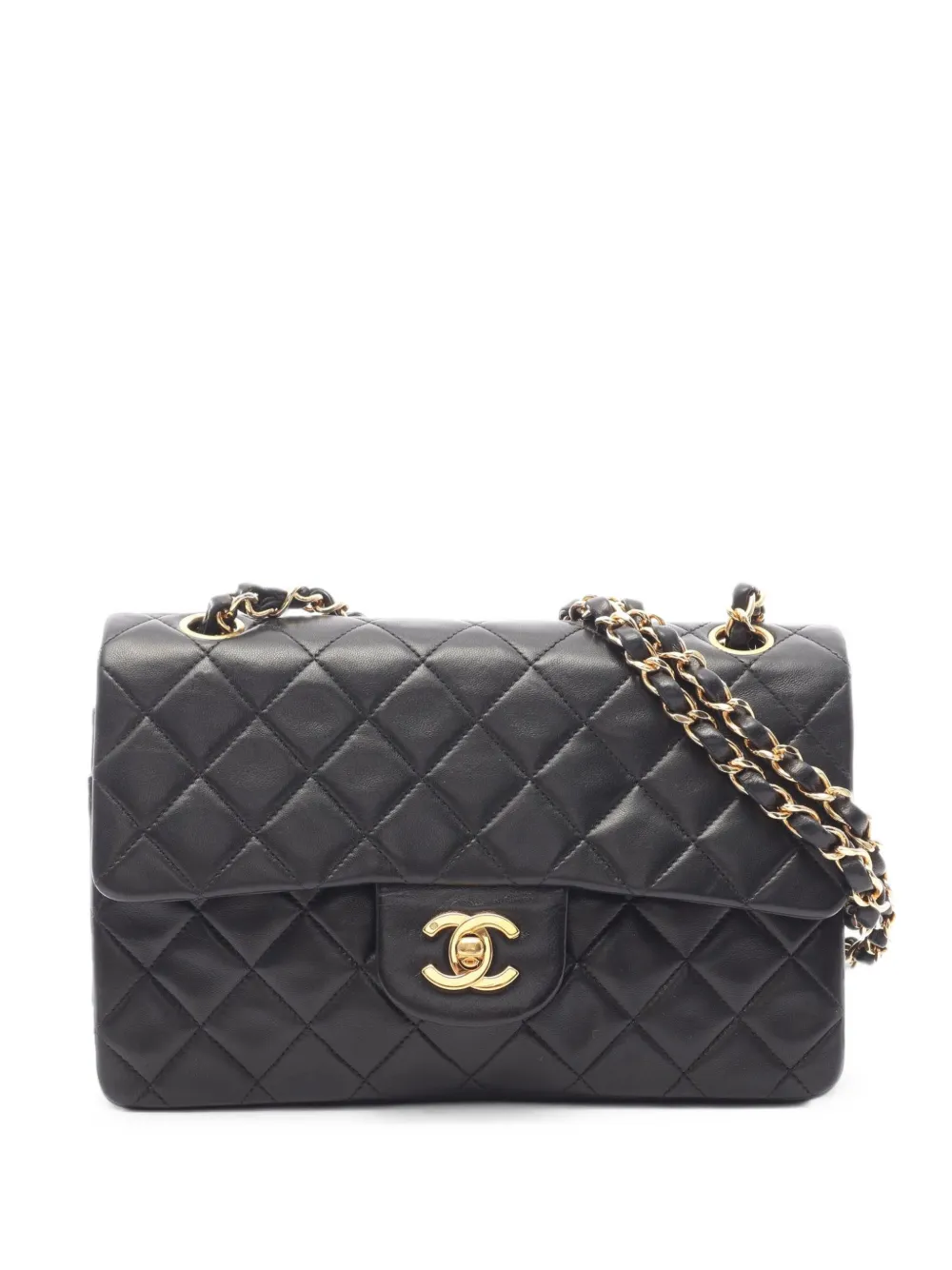 CHANEL Pre-Owned 1994-1996 matelassé logo turn-lock shoulder bag - Nero