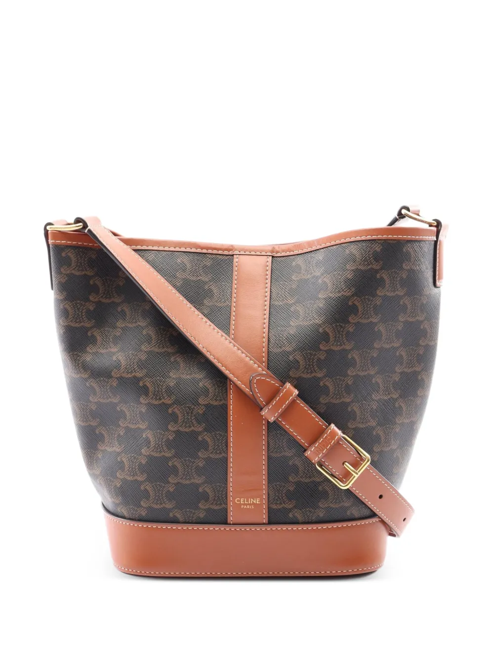 Celine Pre-Owned petit sac seau à motif Triomphe (années 2010) - Marron Celine Pre-Owned petit sac seau à motif Triomphe (années 2010) - Marron