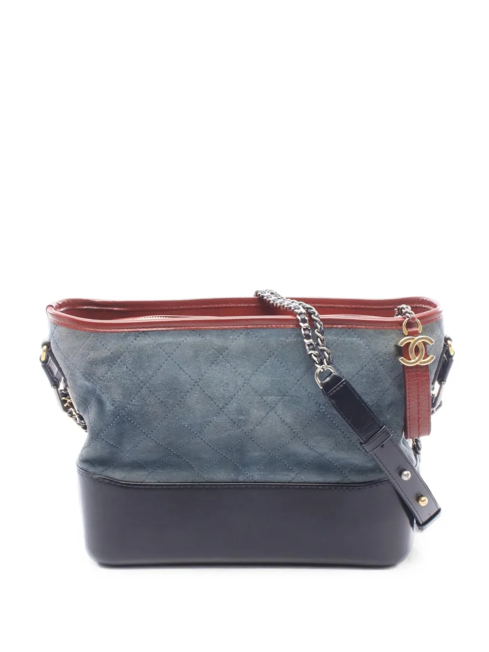 CHANEL Pre-Owned 2017-2018 large Gabriel quilted shoulder bag - Grey