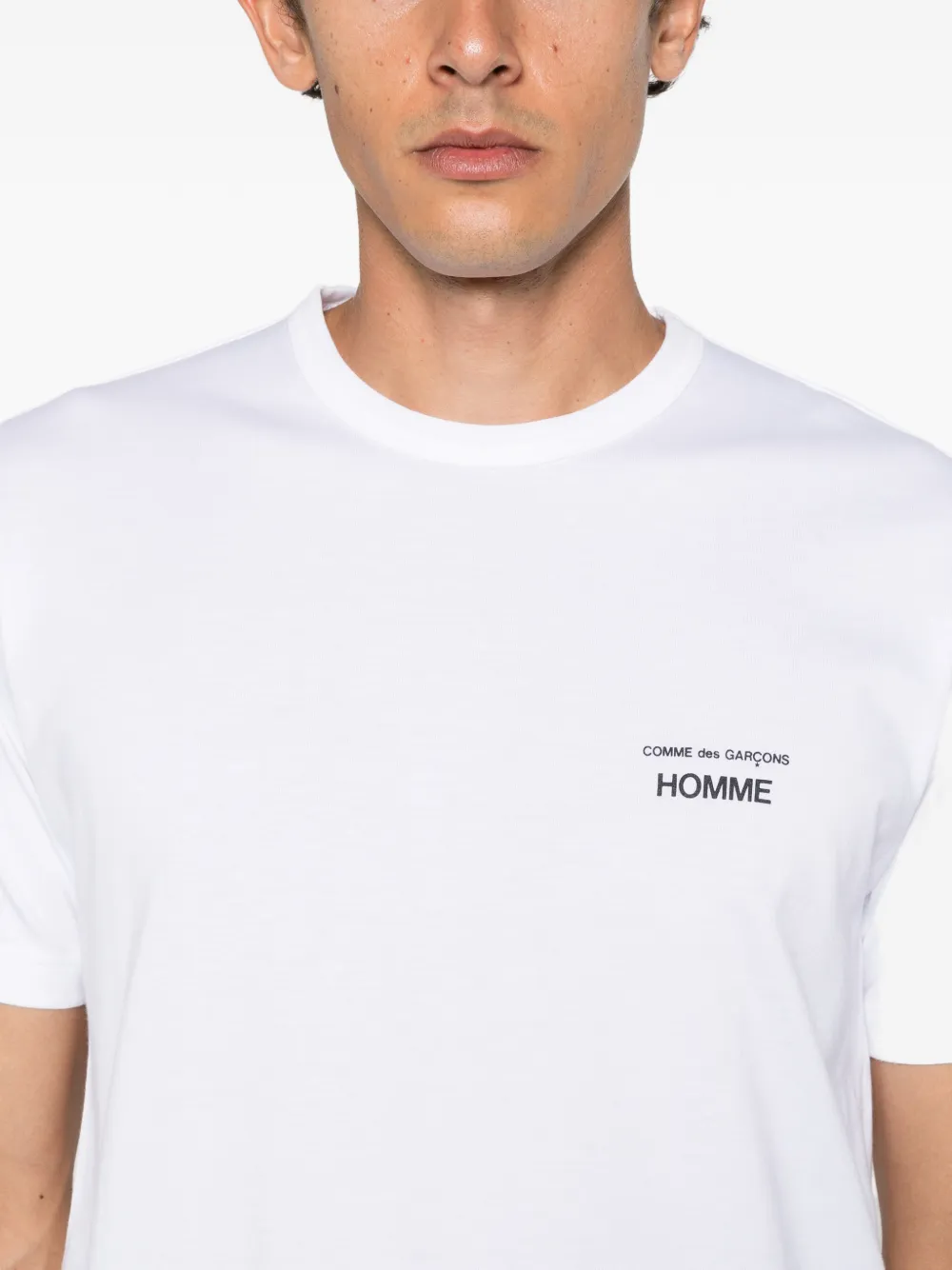 Comme des Garçons Homme T-shirt met logoprint Wit