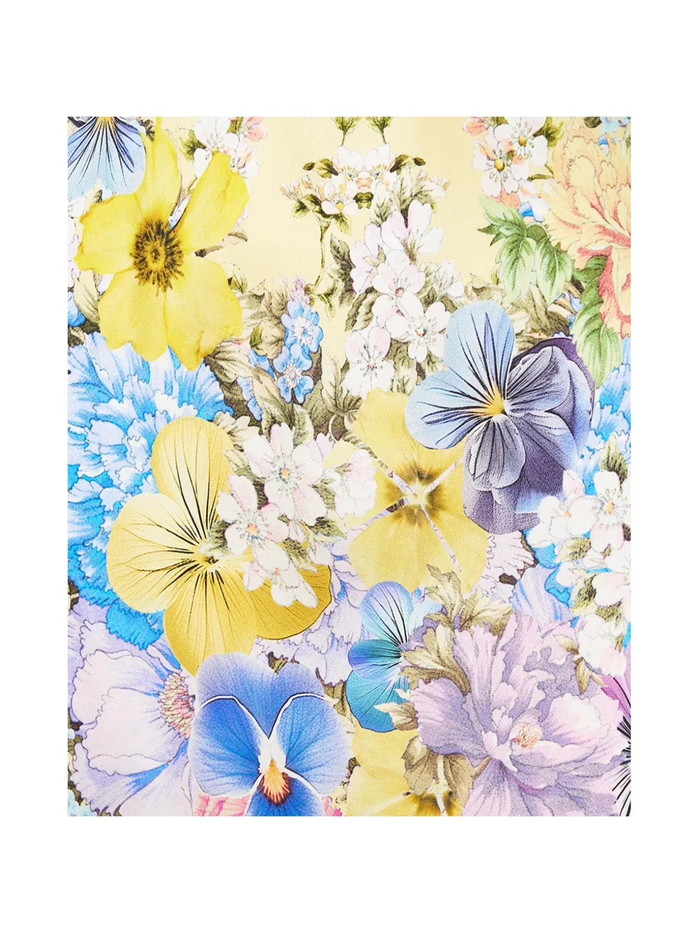Camilla Darling Buds zijden jurk met bloemen-print Geel
