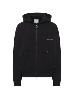 AMIRI Relaxed Zip Up Hoodie | Black | FARFETCH