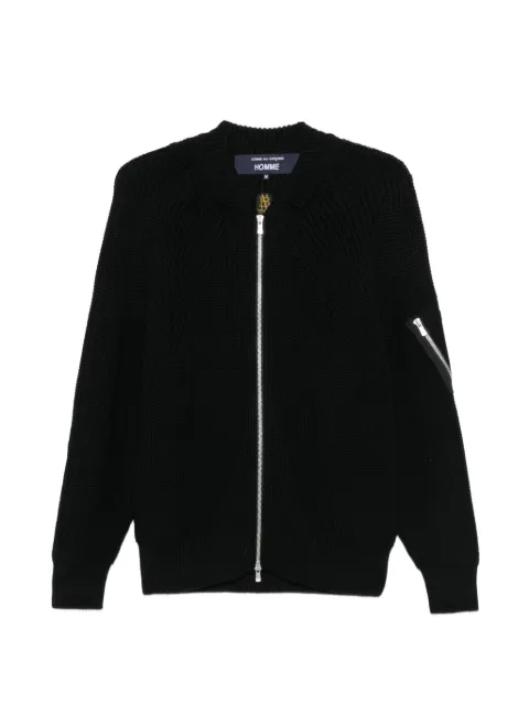 Comme des Garçons Homme ribbed-knit zip-up cardigan