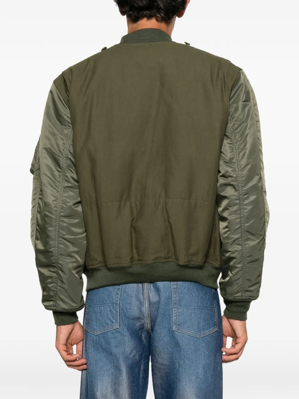Junya Watanabe MAN panelled utility bomber jacket Groen