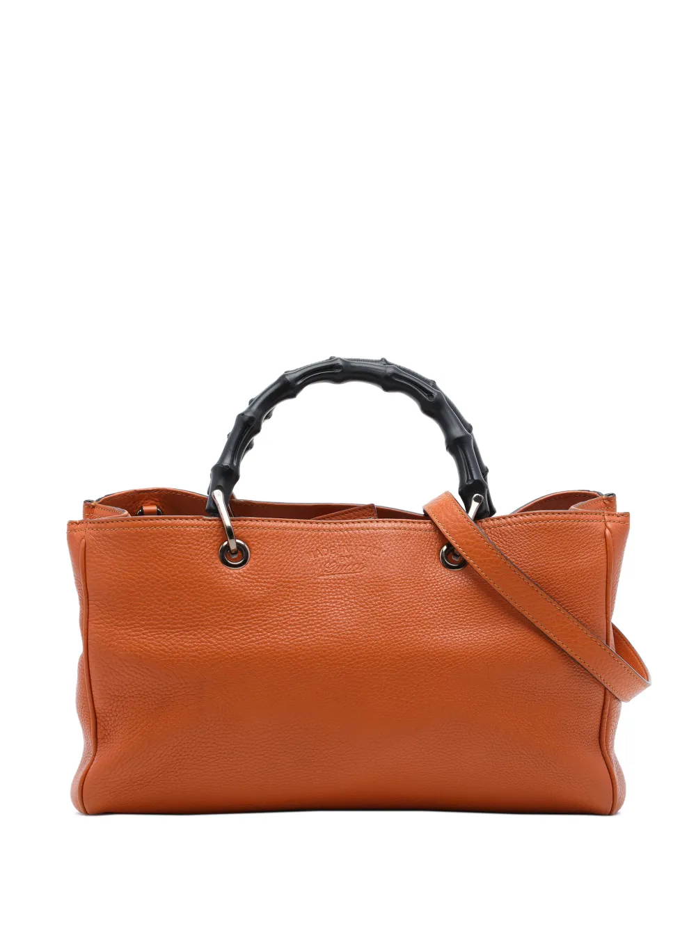 Gucci Pre-Owned 2016-2026 Medium Calfskin Bamboo Shopper satchel - Arancione