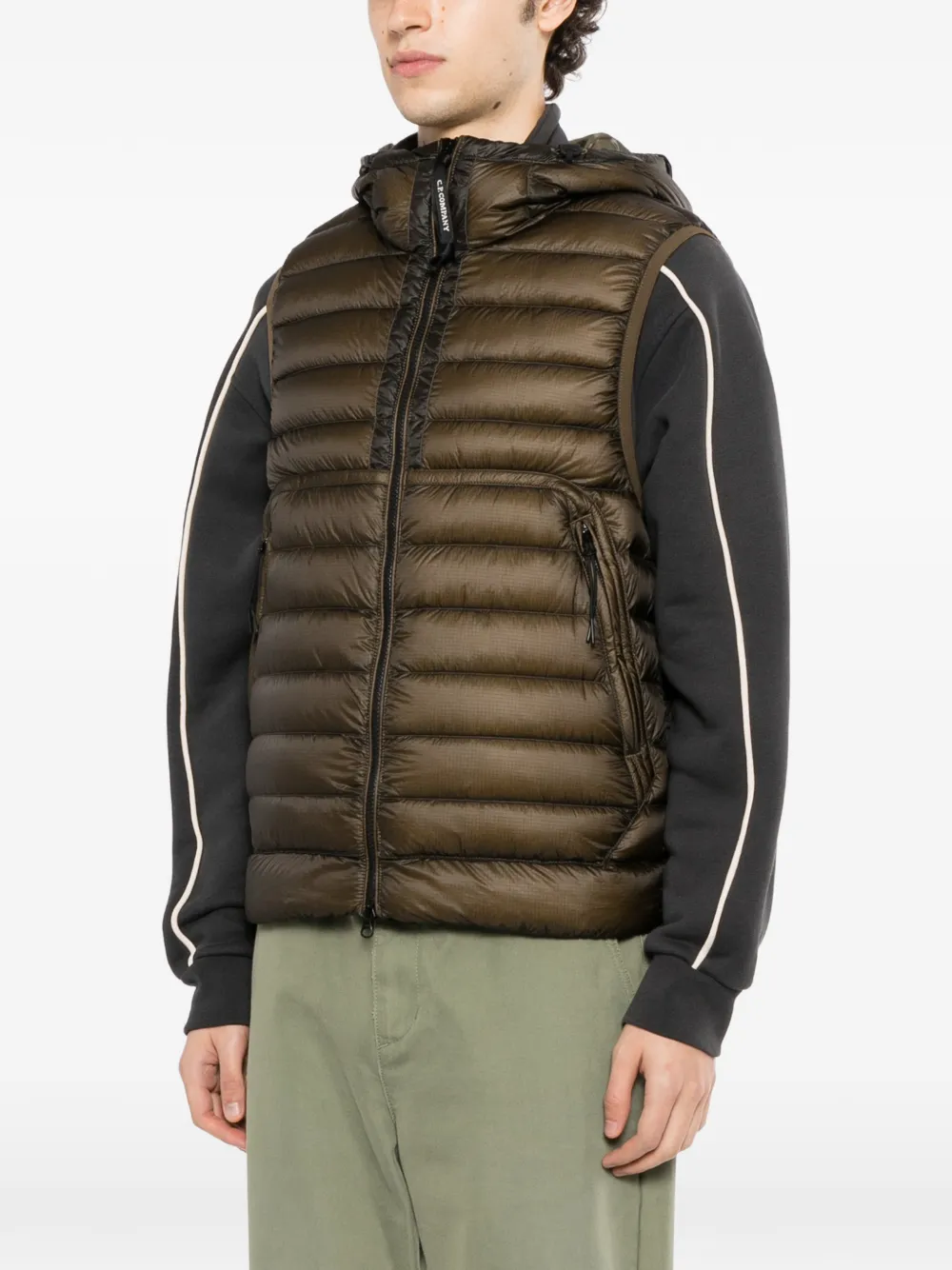 C.P. Company Bodywarmer met capuchon Groen