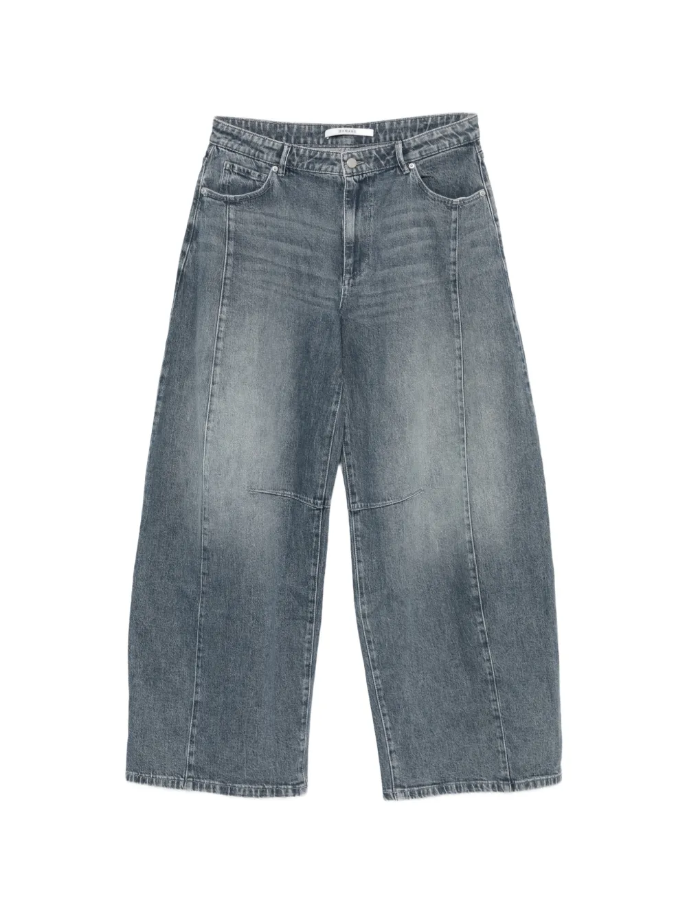 HOMAGE Bowie seam-detail wide-leg jeans - Blu