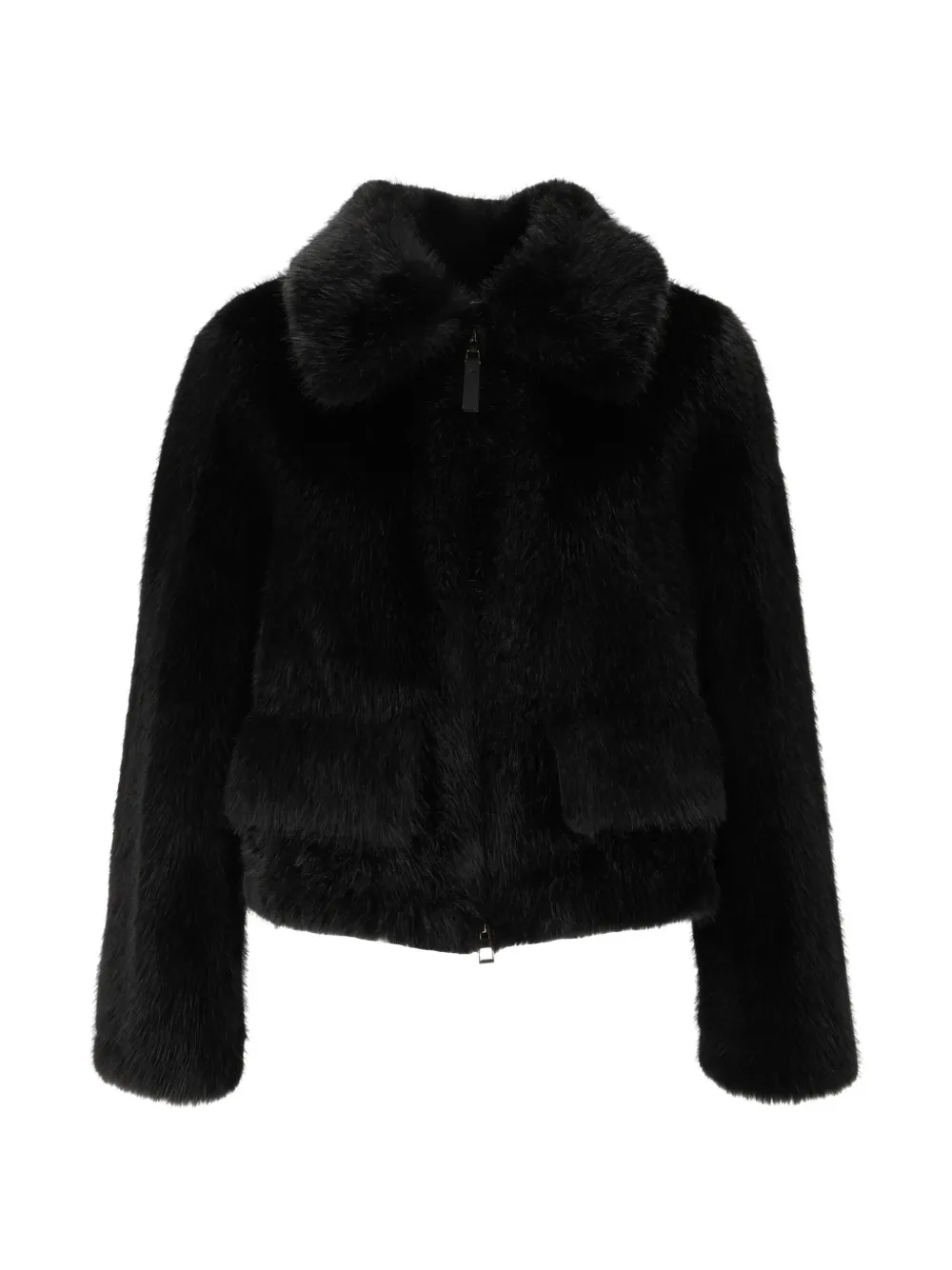 BULLY Jacke aus Faux Fur - Schwarz