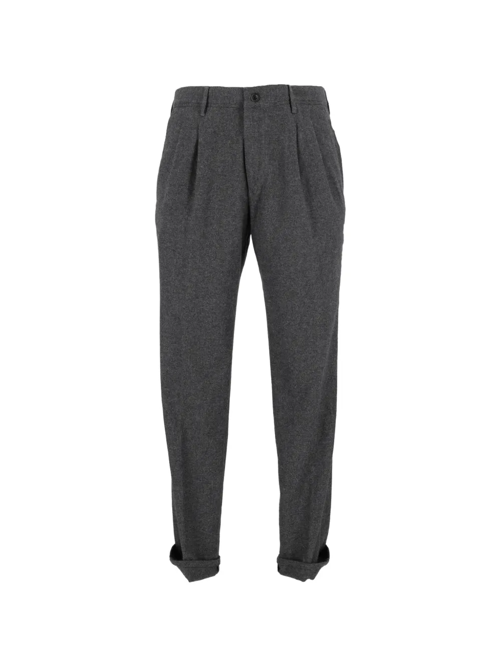 Incotex pleated turn-up trousers Grijs