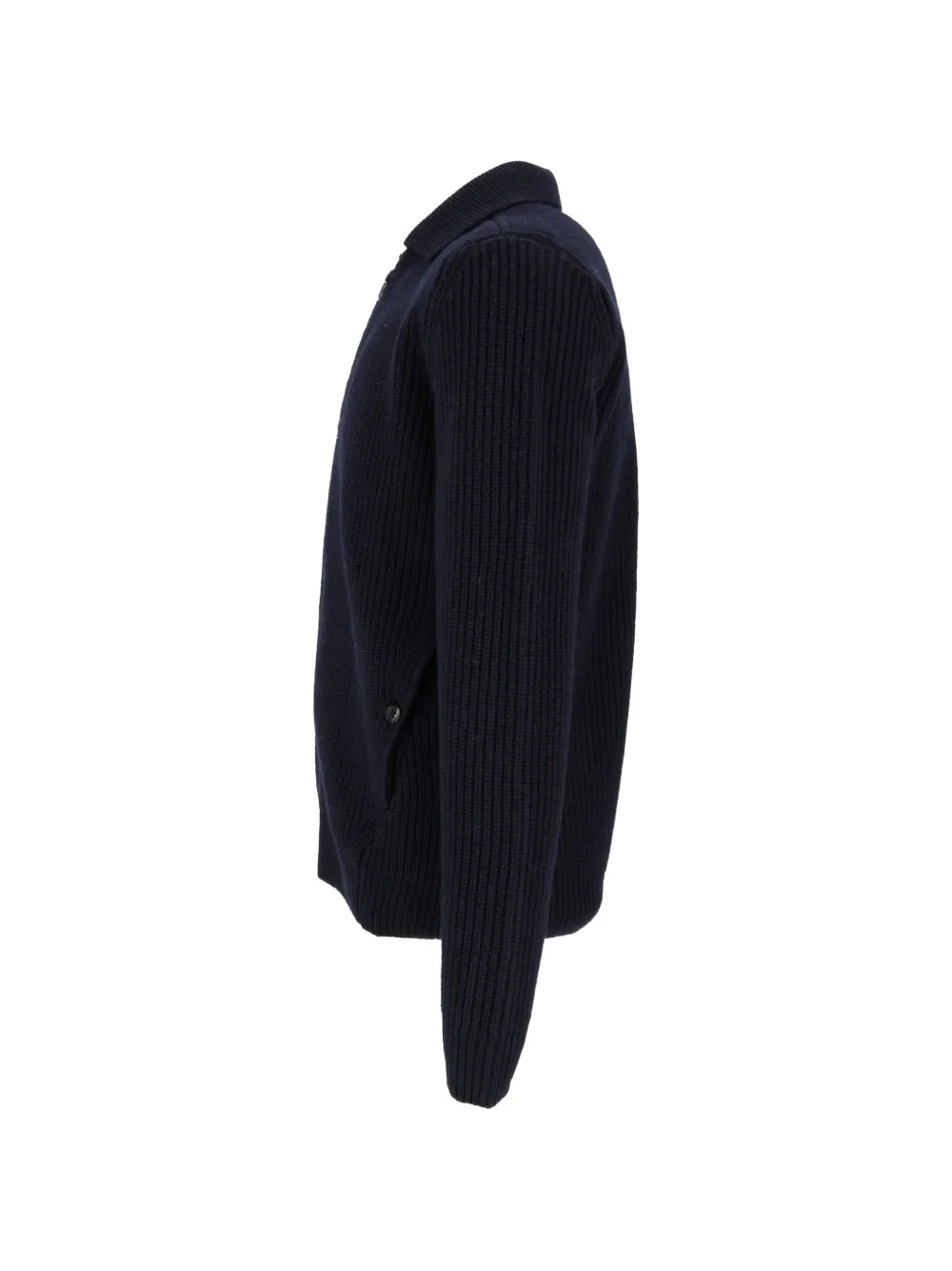 Zanone Ribgebreid vest Blauw