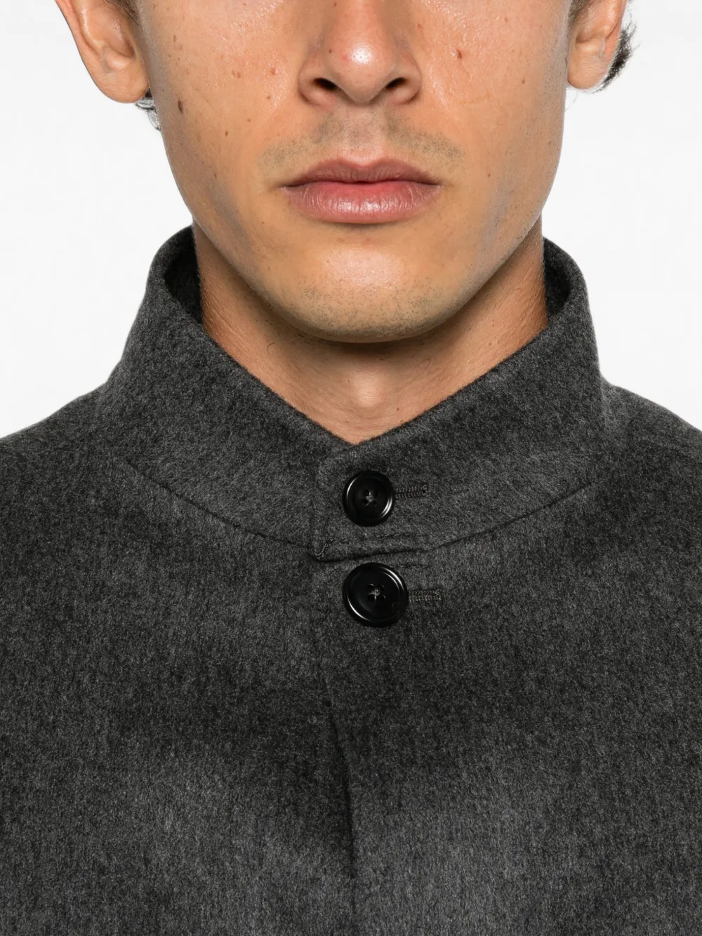 Zegna Blazer met paspelzak en enkele rij knopen Grijs
