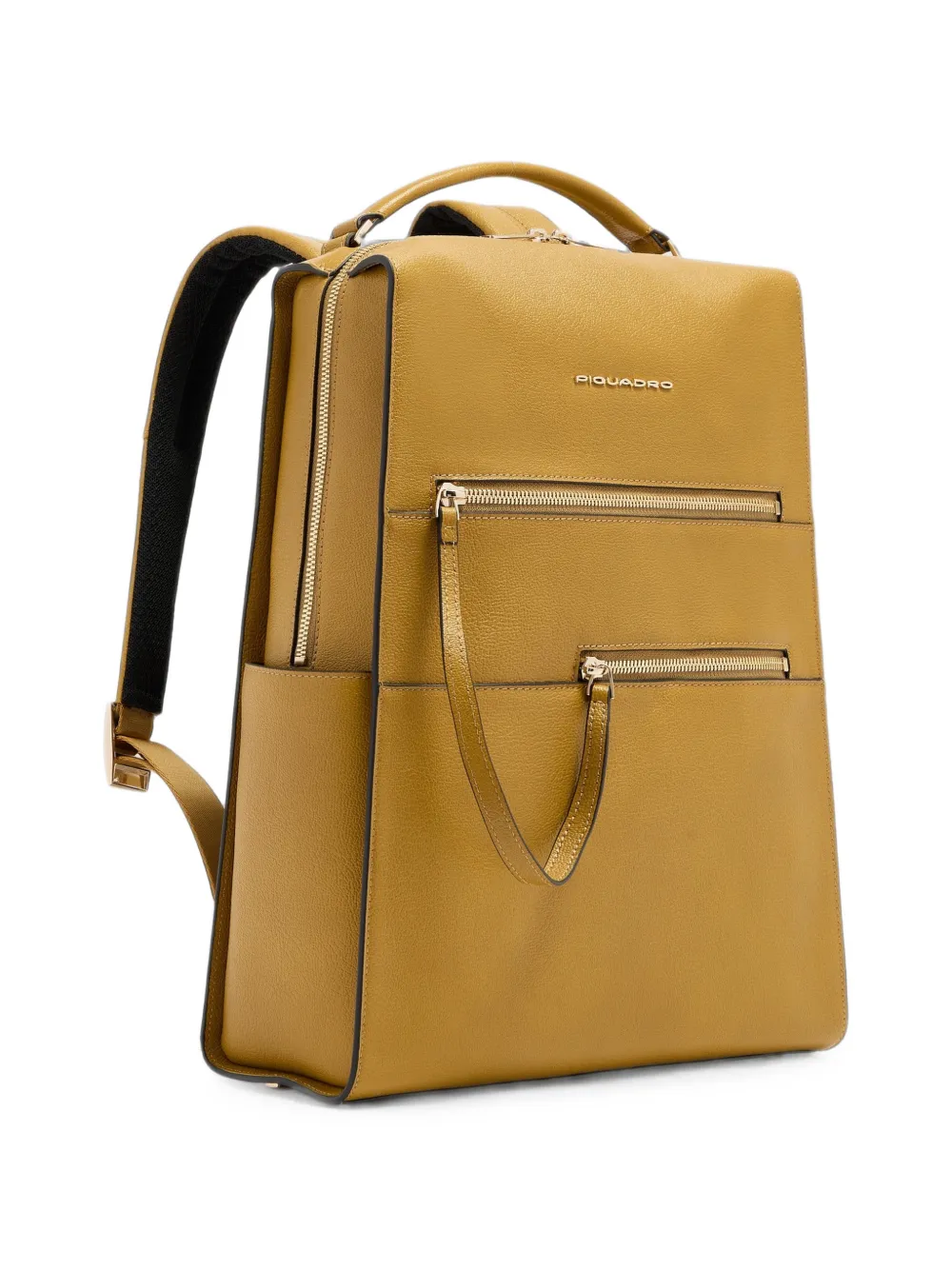 PIQUADRO 14'' Patricia leather backpack Geel