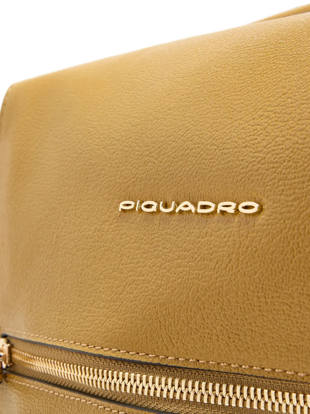 PIQUADRO 14'' Patricia leather backpack Geel