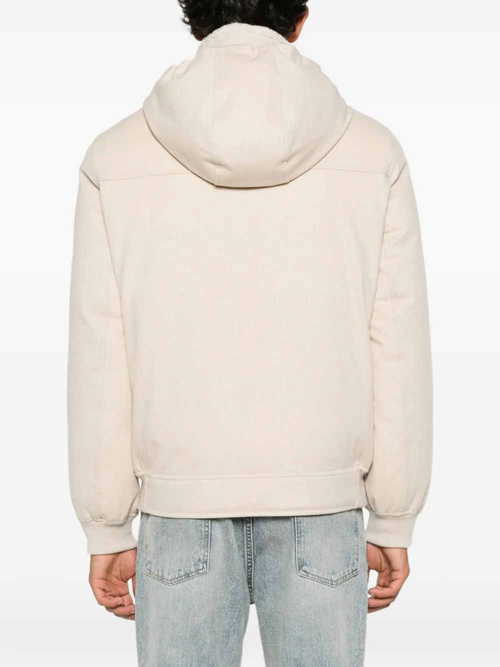 Brunello Cucinelli hooded zip-up jacket Beige