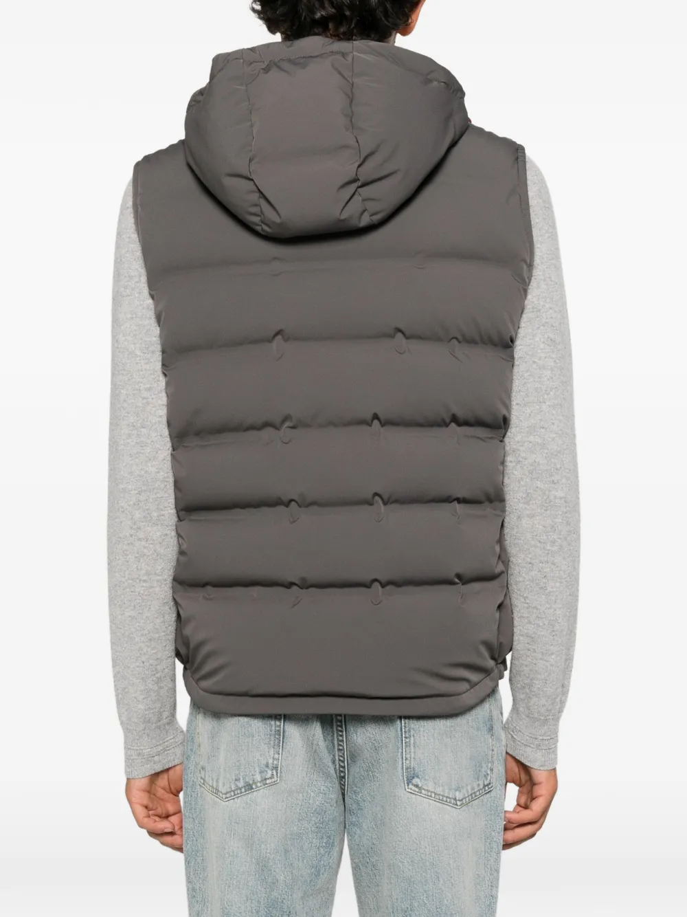 Brunello Cucinelli Bodywarmer met capuchon Grijs