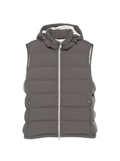 Brunello Cucinelli quilted hooded gilet