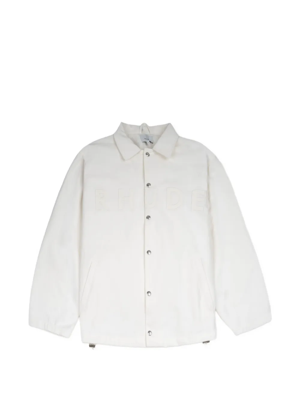 RHUDE logo-appliqué shirt jacket - Toni neutri