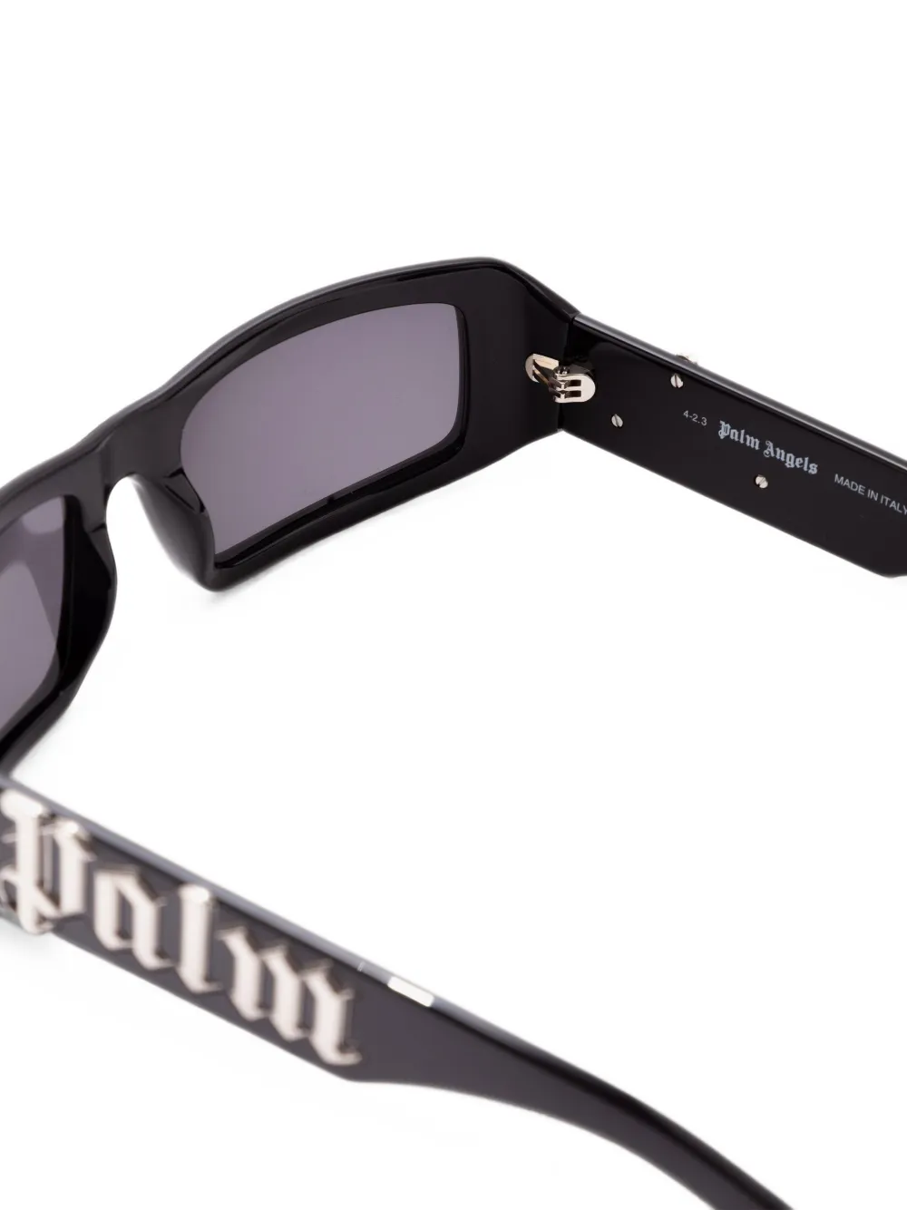 Palm Angels Eyewear Kerman zonnebril met rechthoekig montuur Zwart