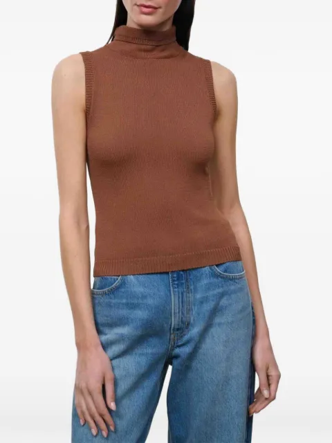 STAUD Montclair sleeveless roll-neck tank top
