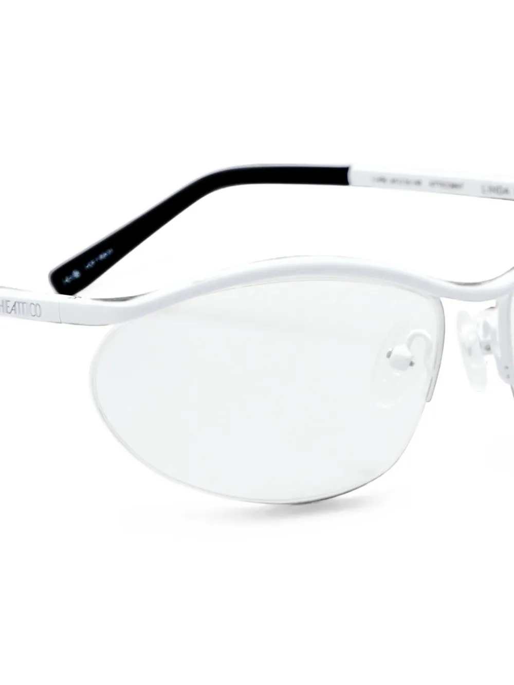 The Attico Charlotte bril met cat-eye montuur Wit