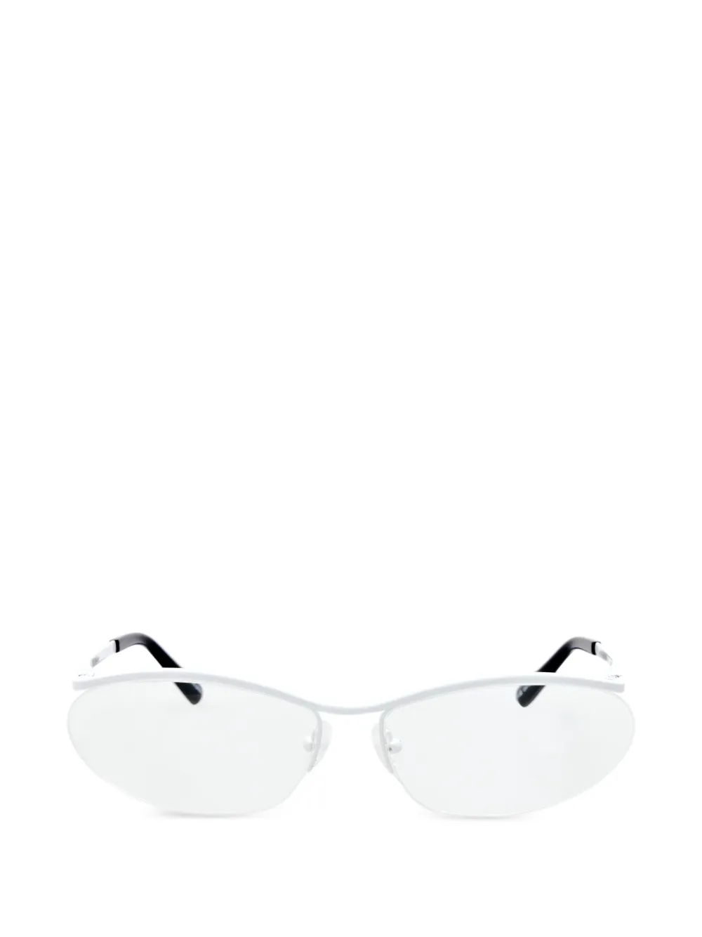 The Attico Charlotte bril met cat-eye montuur Wit