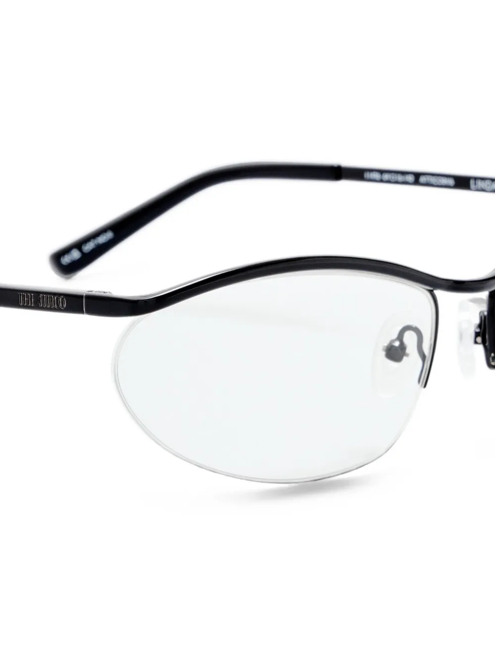 The Attico Charlotte bril met cat-eye montuur Zwart