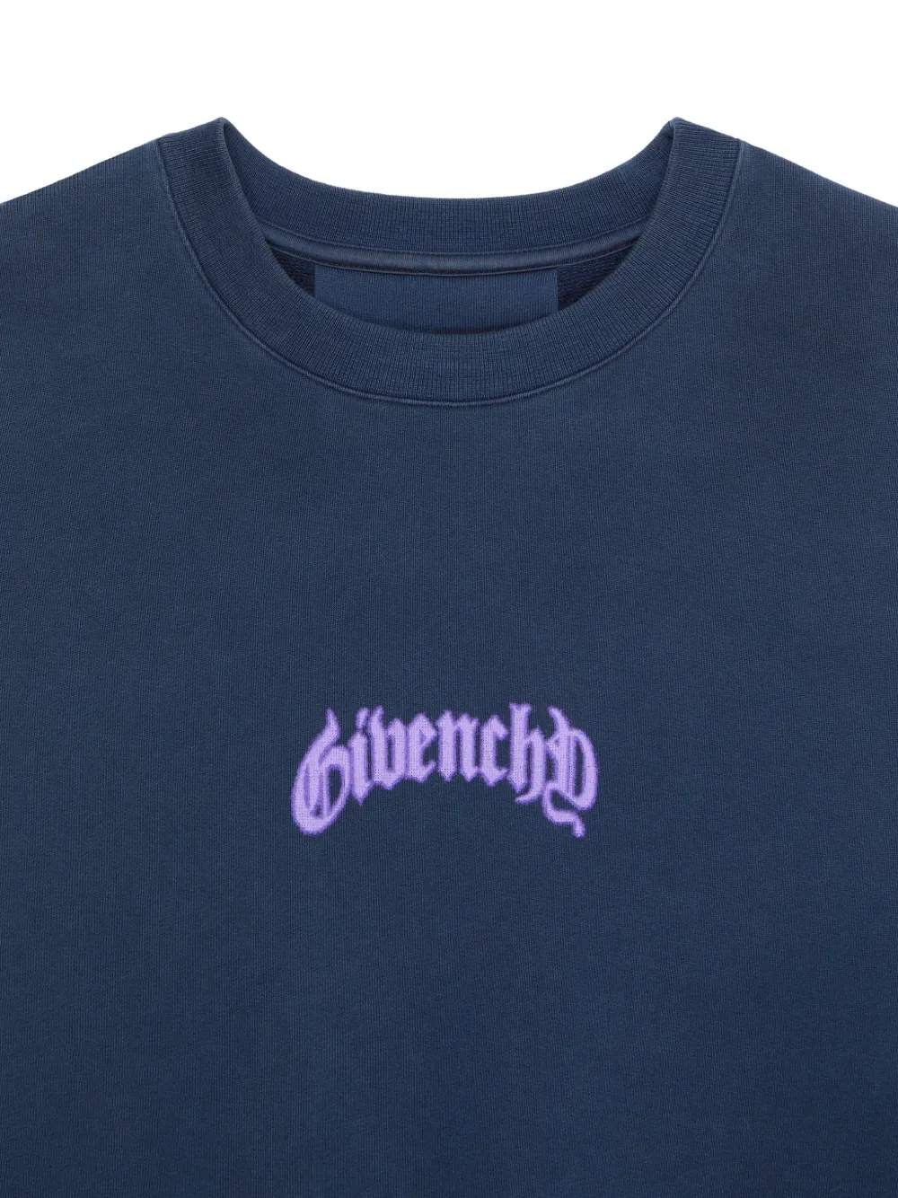 Givenchy Boxy sweater in fleece met reflecterende print Blauw