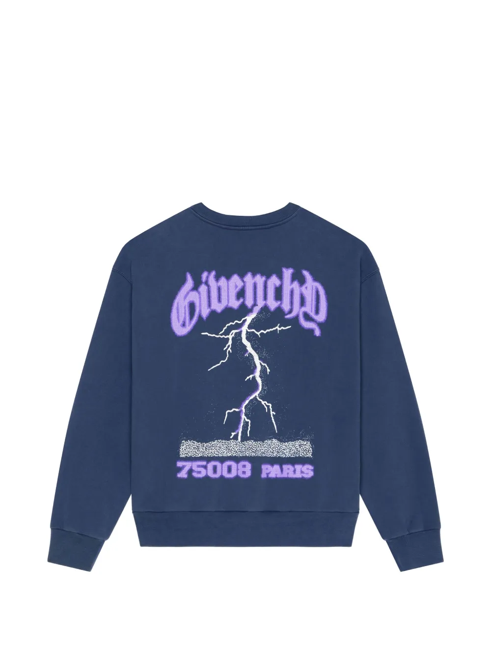 Givenchy Boxy sweater in fleece met reflecterende print Blauw