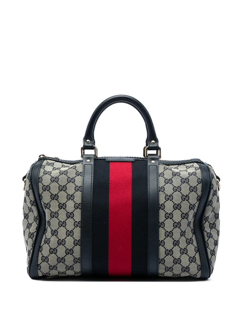 Gucci Pre-Owned 2016-2026 Medium GG Canvas Web Joy Boston Bag satchel - Toni neutri