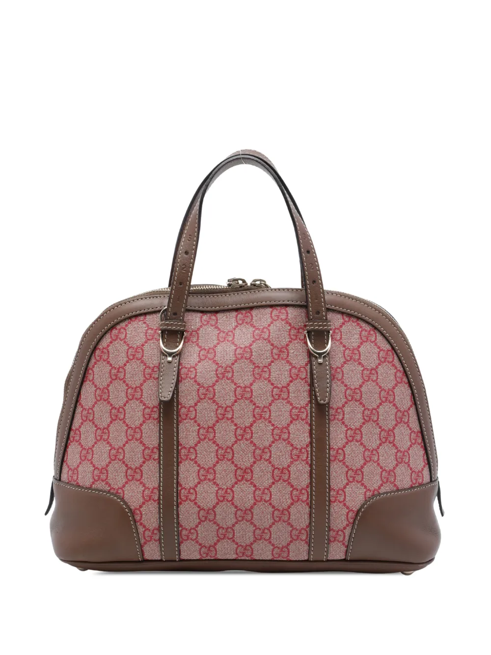 Gucci Pre-Owned 2016-2026 Small GG Supreme Nice Dome satchel - Marrone