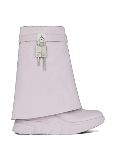 Givenchy botas Shark Lock Biker de piel granulada