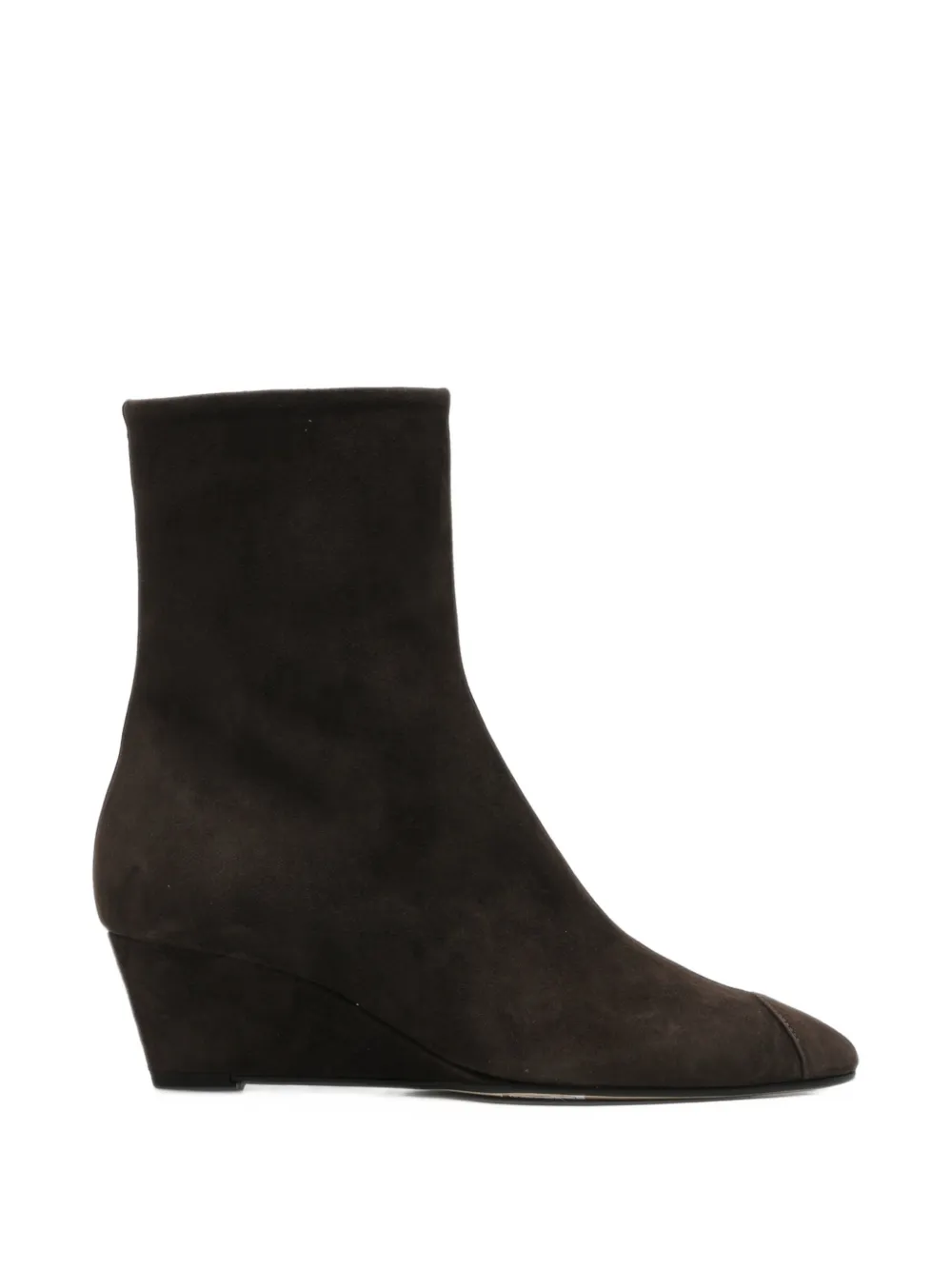Aeyde Mia Cap suede wedge-heel ankle boots in Brown