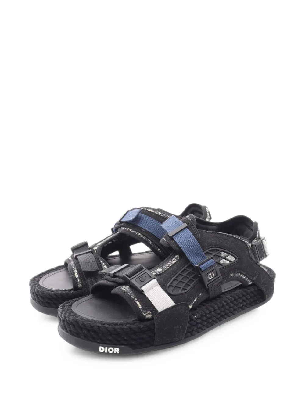 Christian Dior Pre-Owned 2010s Atlas Sandalen mit Schnalle - Schwarz