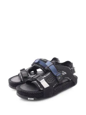 Christian Dior Pre-Owned H-Town Oblique Slide Sandals | Grey