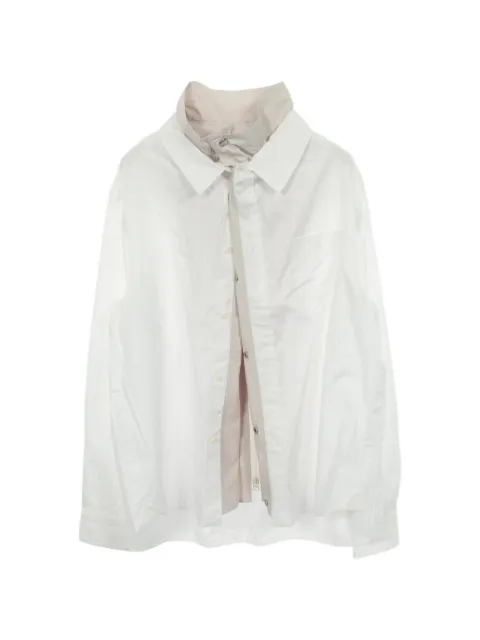 sacai 2010s layered poplin shirt