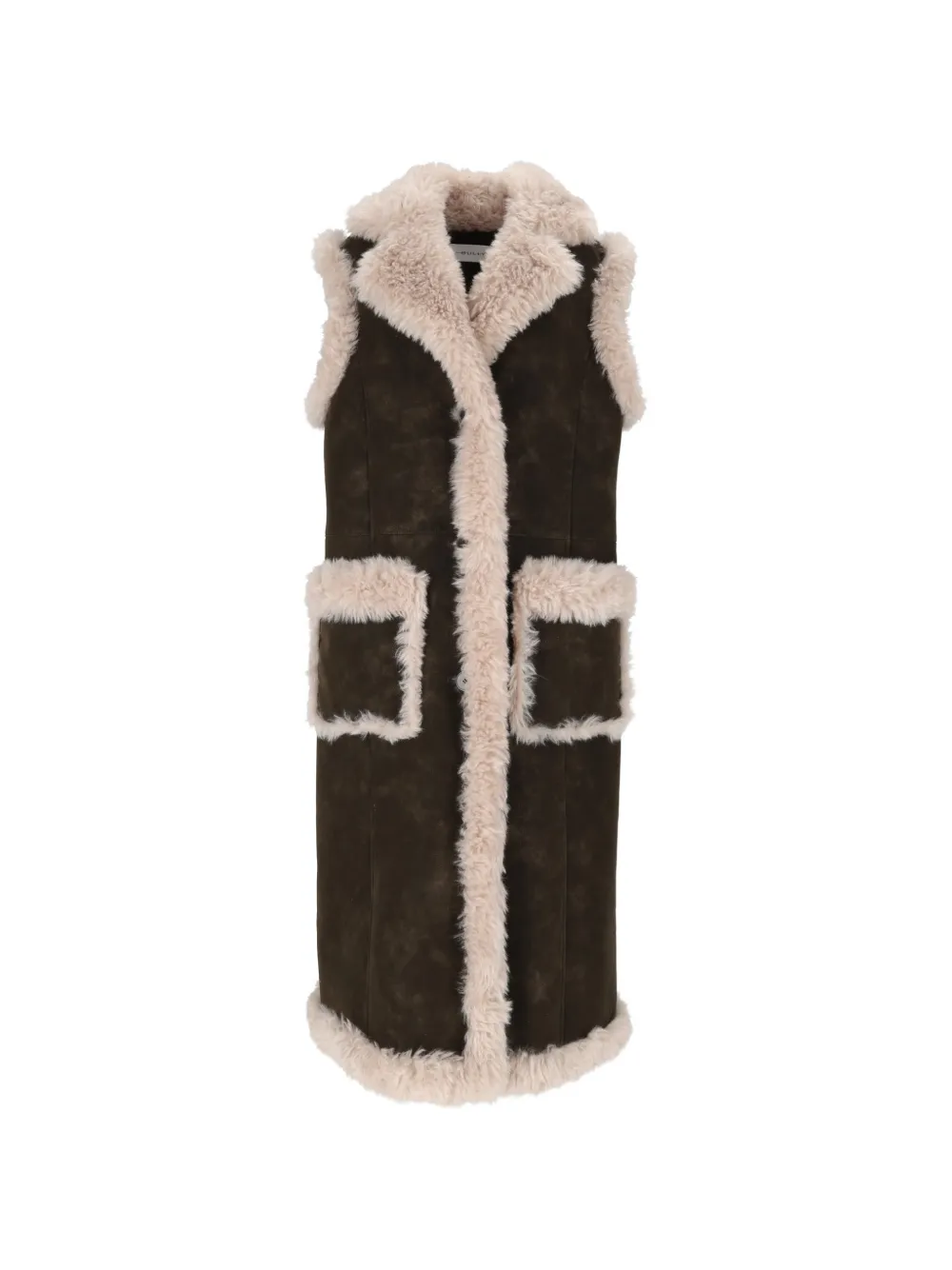 BULLY faux-fur trim waistcoat