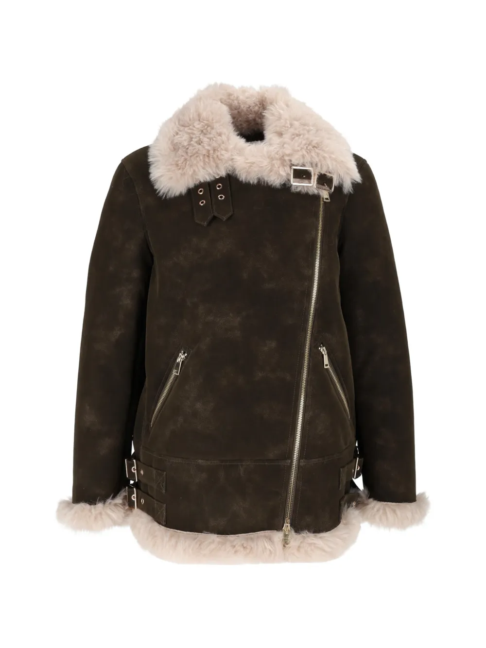 BULLY faux-fur trim aviator jacket