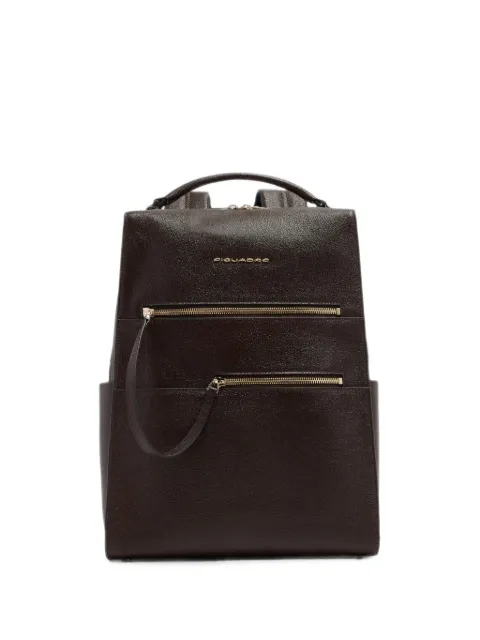 PIQUADRO Patricia grained leather backpack