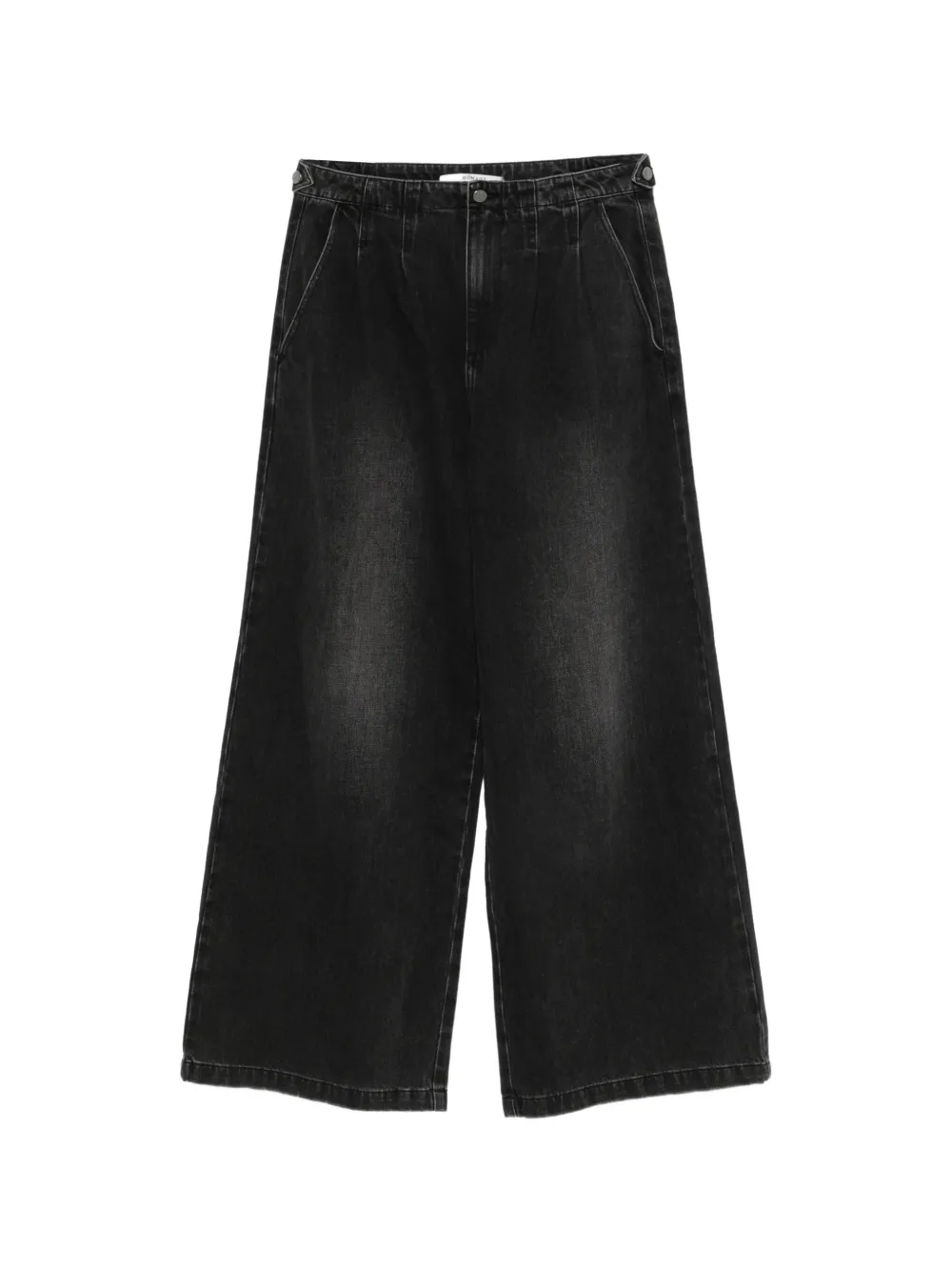 HOMAGE pleat-detail wide-leg jeans - Nero