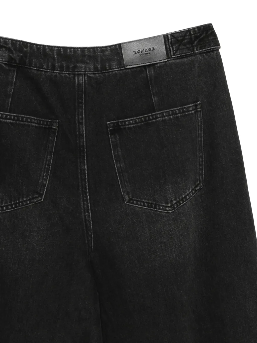 HOMAGE Jeans met wijde pijpen Zwart