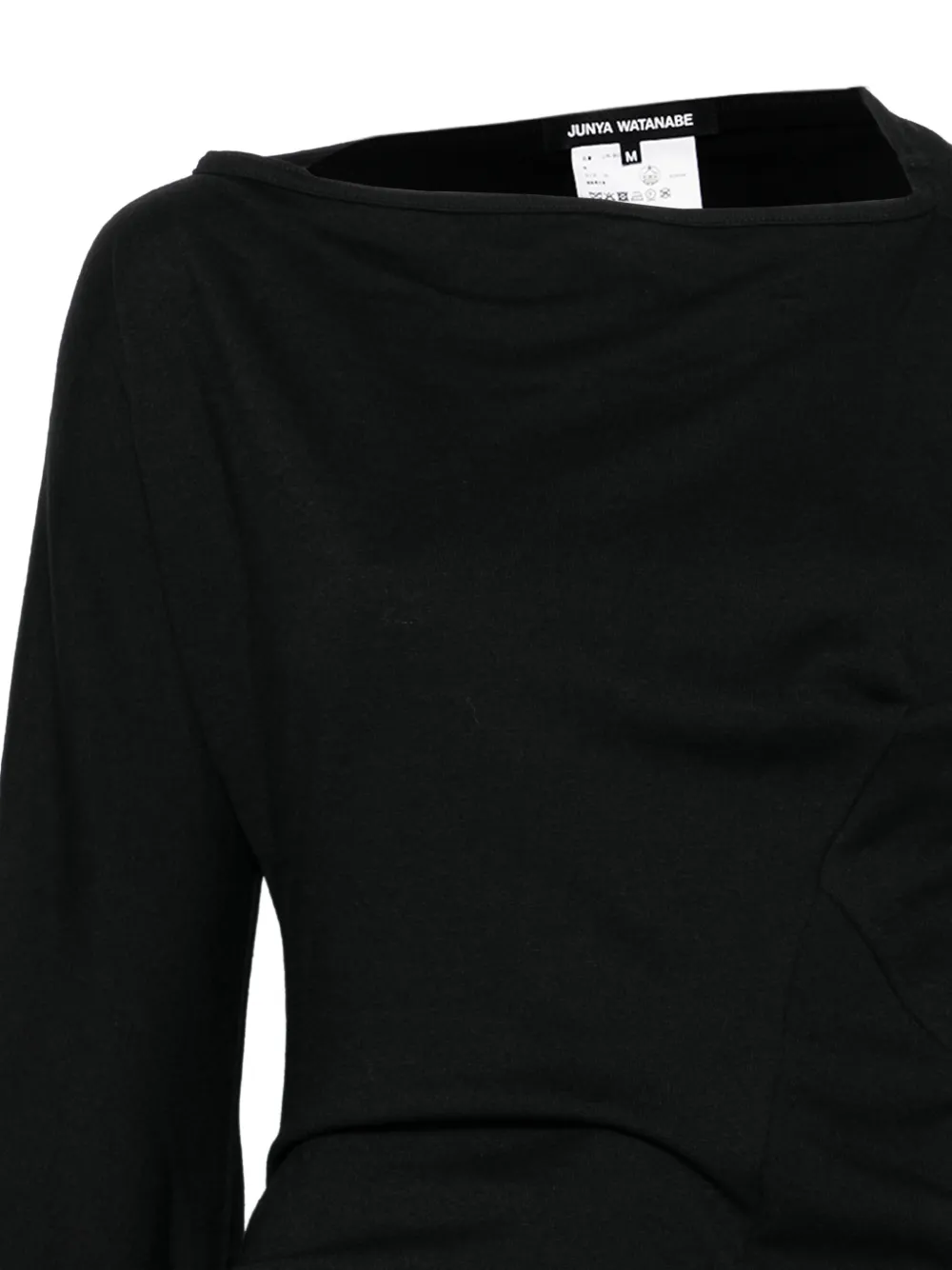Junya Watanabe asymmetric draped sweater Zwart