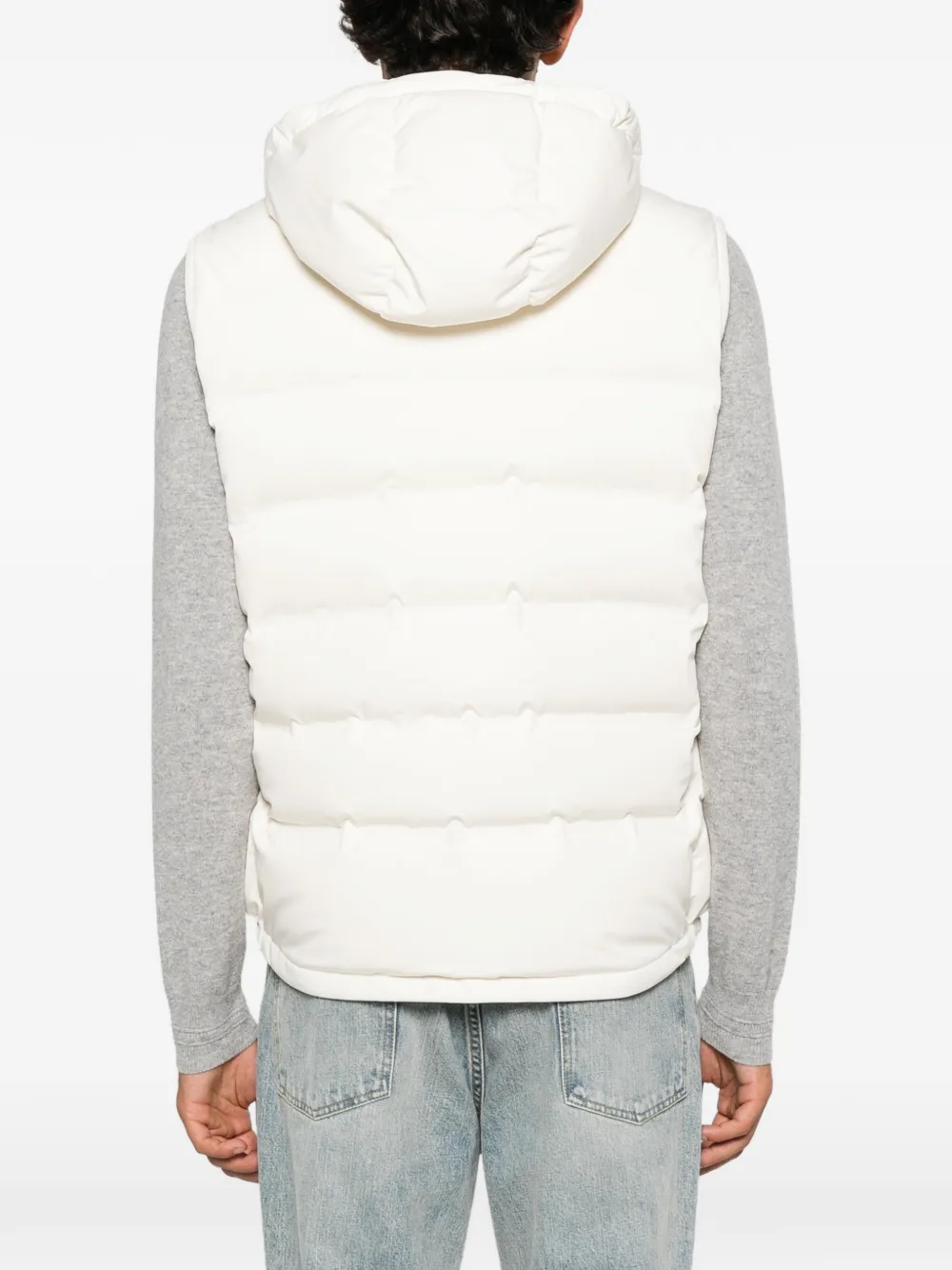 Brunello Cucinelli Bodywarmer met capuchon Beige