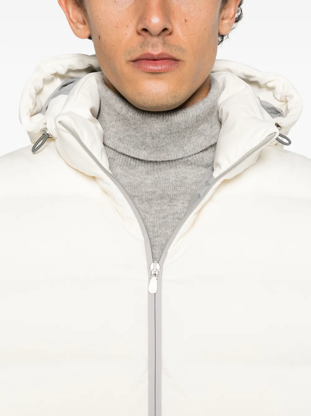 Brunello Cucinelli Bodywarmer met capuchon Beige