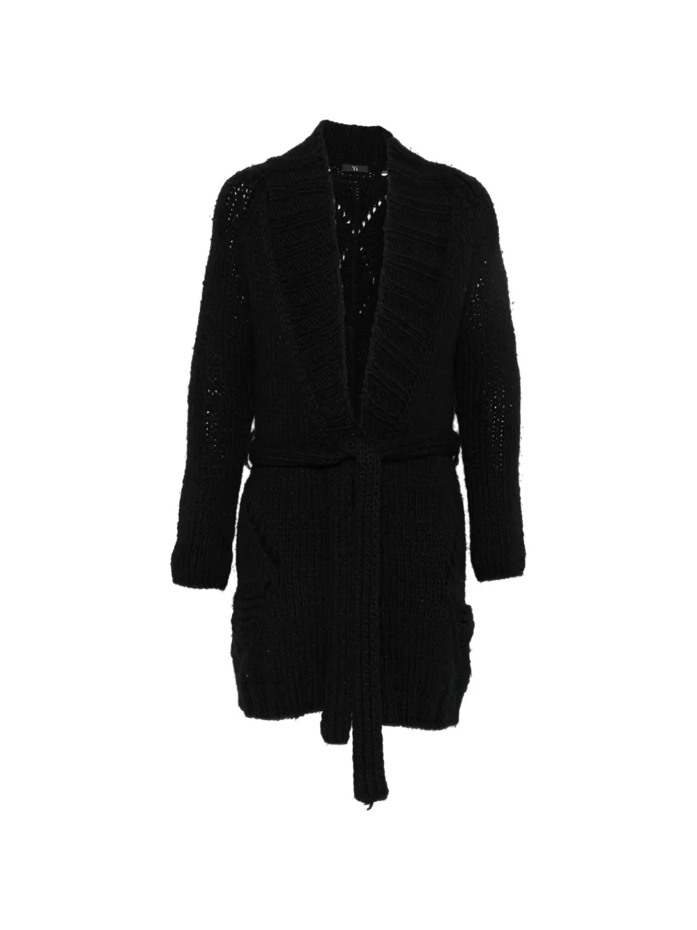 Yohji Yamamoto Pre-Owned 1990s Mantel mit Bindegürtel - Schwarz
