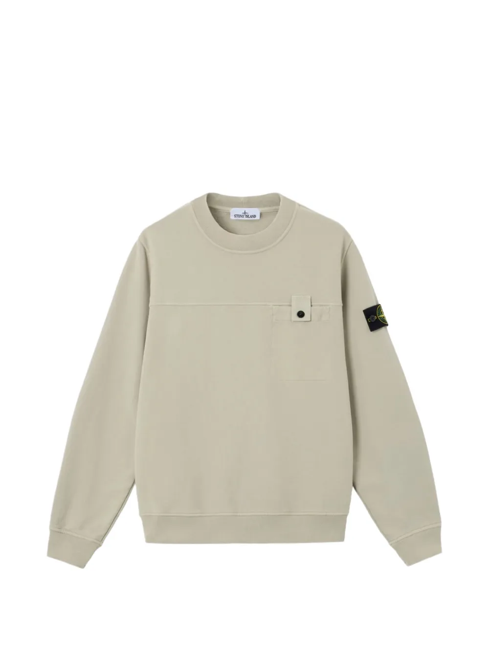 Stone Island 6100038 brushed organic-cotton fleece sweatshirt - Toni neutri