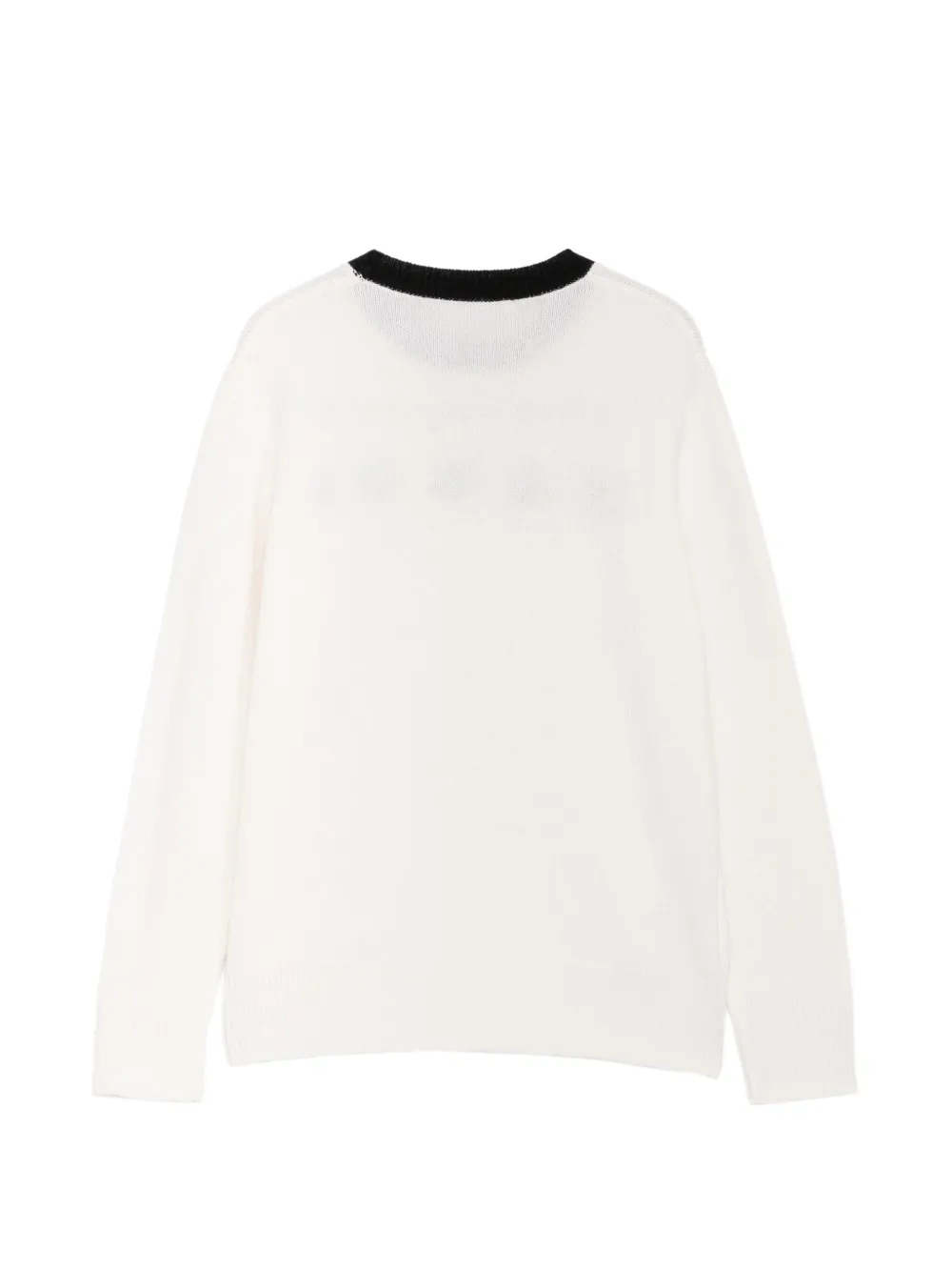 Marni Kids logo-intarsia crew-neck sweater Wit