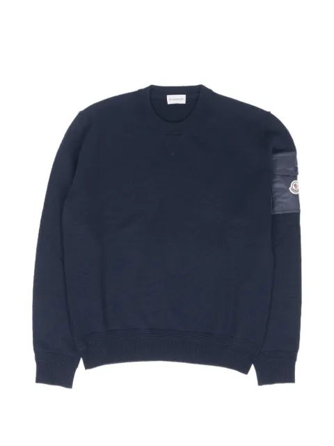 Moncler logo-patch crew-neck sweater