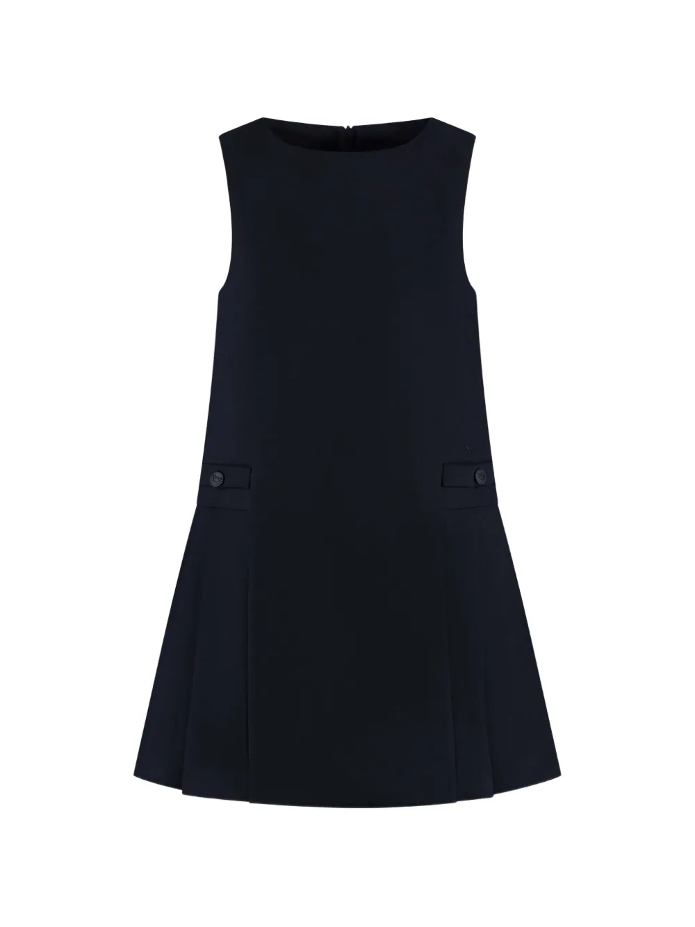 Emporio Armani Kids robe plissée à design sans manches - Bleu