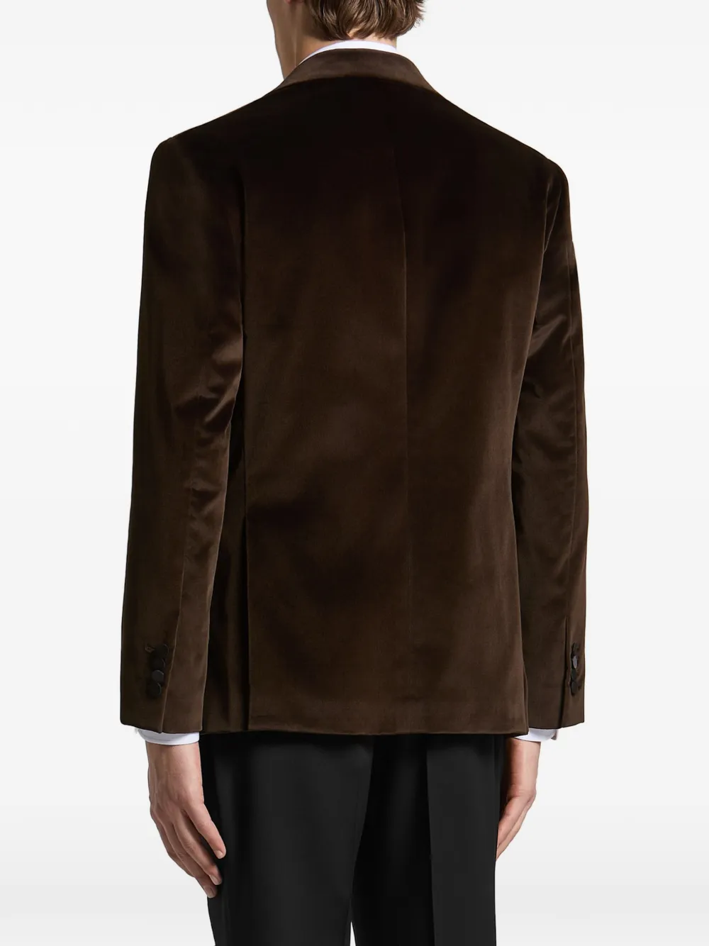 Peserico Fluwelen blazer met puntige revers Bruin